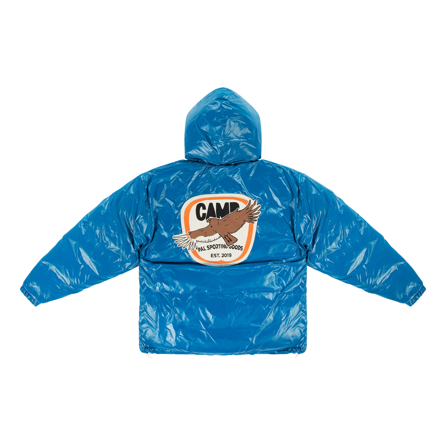 Camp Eagle Oversized Hoodie Blue