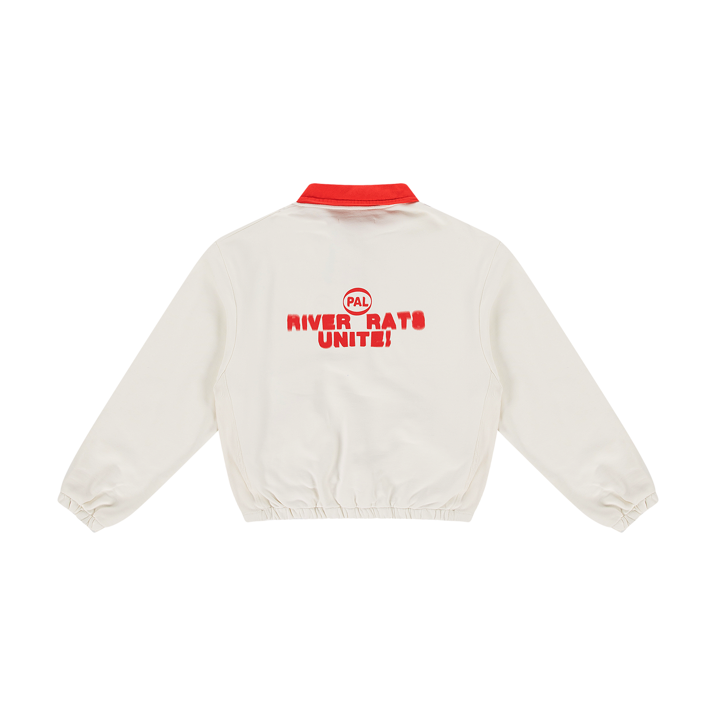 River Rats Button Down Half Zip Marshmallow Red