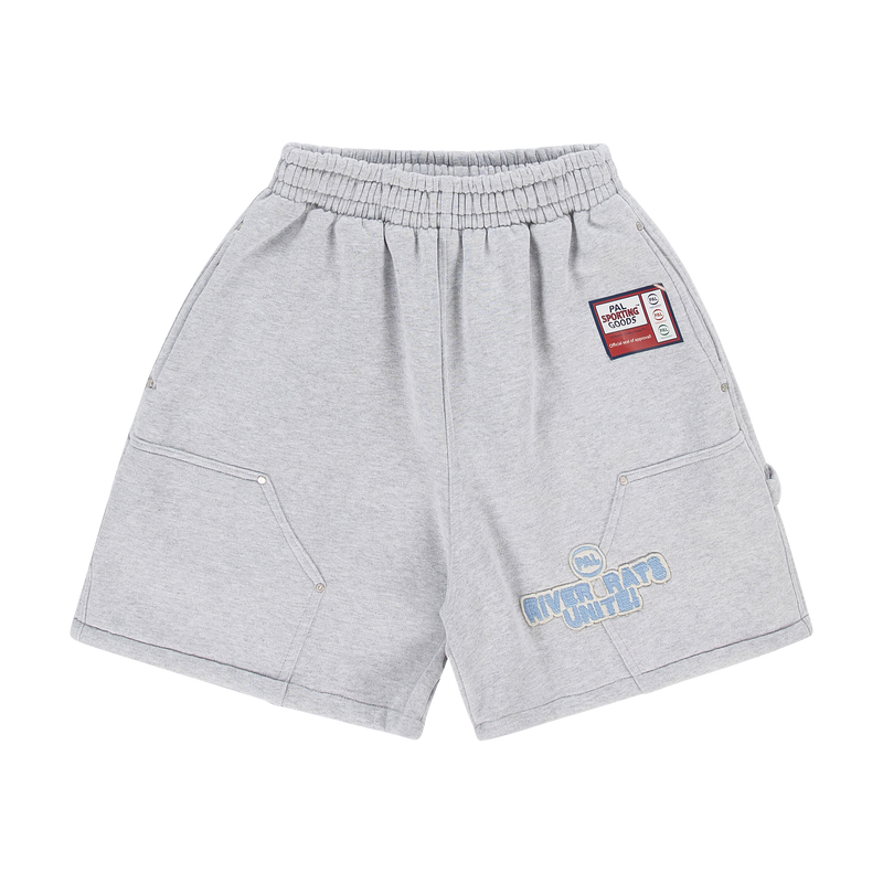 River Rats Double Knee Shorts Light Gray Marl