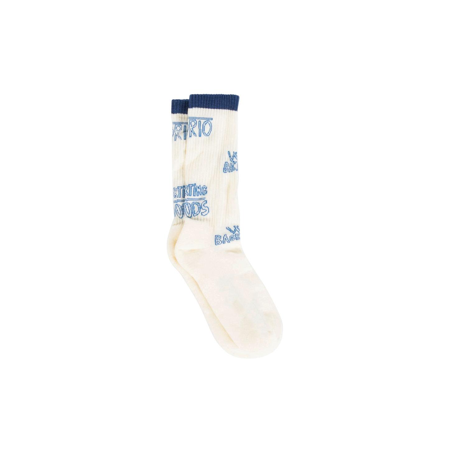 44.6 Miles Socks White Blue