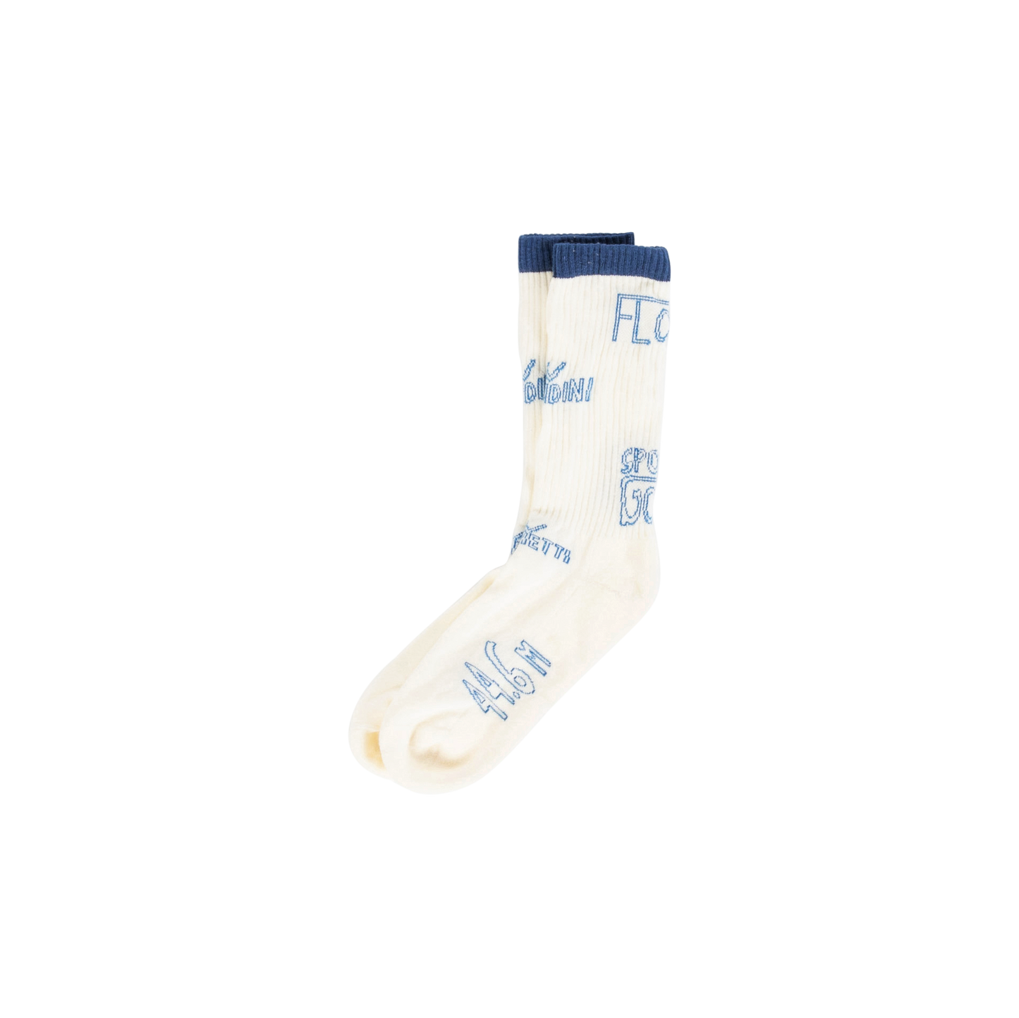 44.6 Miles Socks White Blue